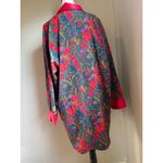 Victoria's Secret  Vintage Floral Paisley  Robe Duster Kimono Red blue Y2K gold l Photo 1