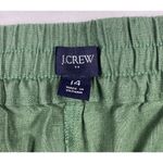 J.Crew  Linen Blend Drawstring Pants Size 14 Ankle Pants Green Casual Resort Photo 6