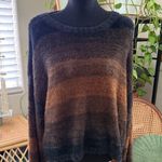 Bella Dahl Chocolate Ombré Slouchy Pullover Long Sleeve Sweater Photo 0