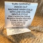 Sun + Moon Small Mock Neck Fuzzy Tan Long Sleeve Cropped Sweater Photo 6