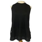 Lorna Jane Uniquely LJ High Neck Blk Split Hem Mesh Tank Sz M Photo 1
