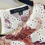 En Saison White Floral Lace Ruffle Long Sleeve Blouse Size Small‎ Photo 3