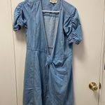 Madewell  Extra Small Denim Chambray Light Blue Wrap dress $49 Photo 5