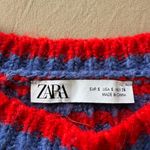 ZARA  Wool Blend Striped Cropped Chunky Knit Sweater Photo 12