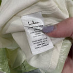 Lulus Beyond Amazing Light Green Floral Jacquard Puff Sleeve Dress Large NWT Photo 4