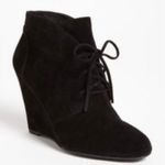via spiga black suede wedge booties. Never worn Photo 1