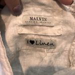 Malvin I Love Linen Tunic Dress Light Marble Gray 100% Linen Roll Tab Sleeve Size M Photo 3