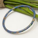 Vintage Cloisonné Skinny Bangle Bracelet Photo 6