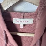 Solitaire Hoodie Womens M Floral Embroidered Full Zip Up Jacket Sweatshirt Boho Photo 2