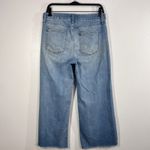 Kut From The Kloth Meg Wide Leg Jeans Women 8 High Rise Raw Hem Light Wash Denim Photo 2