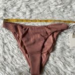 Good American New  Ribbed Better bikini top in desertrose001 size Medium Photo 3