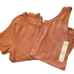 A New Day New Target Rust Brown Basics Ribbed Tee & Tank Top Bundle Fall classic Photo 0