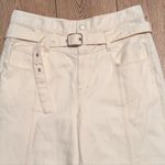 Madewell  Jeans Womens 30 Wide Leg High Rise Belted Cream Ivory Vintage Denim NEW Photo 2