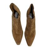 Steve Madden  Havannah Tan Brown Suede Pointed Tie Block Heel Ankle Boots Sz 10M Photo 1
