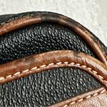 Esprit Black Brown Leather Crossbody Bag 80s Icon Preppy GenX Vintage Cool Photo 2