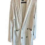J.Crew Double-Breasted Gray Cardigan Coat in Double Soft Yarn - size Medium Photo 0
