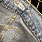 Old Navy Boyfriend Mid Rise Light Wash Distressed Straight Jeans Tall Photo 2