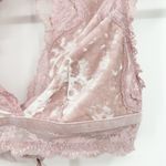Victoria's Secret  VS Dream Angels Plunge Crushed Velvet Lace Bralette Size S Pink Photo 5