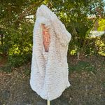 FEVER Faux Fur Zip Front Soft Shaggy Cowl Neck Vest‎ Ivory Lined Pockets Size L Size L Photo 2