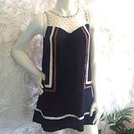 Rewind Bohemian Gauze Mini Dress lace neck line! Photo 1