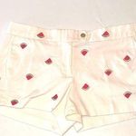 J.Crew 100% Cotton Watermelon Embroidered Shorts, Size 8 Photo 0