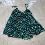 Show Me Your Mumu  NWOT Green Aztec Blouse Photo 0