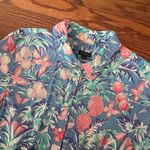 Talbots Ratti Tropical Print Classic Cotton Shirt Size XL Preppy Resortwear Photo 6