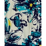 Cato Womens Skirt Size 12 Linen White Blue Floral A Line Zip Lined Mid Rise Photo 3