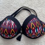 Shade & Shore Multicolor Southwest Pattern Bikini Top with Black Straps Photo 0