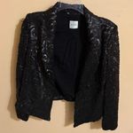 ANINE BING  Black Sequined Patterned Blazer Photo 0