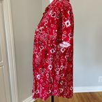 Torrid  size 1 heart theme button up blouse office holiday work casual red heart Photo 5