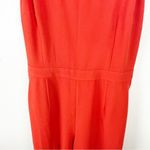 Trina Turk Golda Orange Tomato Front Pleated Pants Side Pockets Jumpsuit Size 12 Photo 9