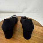 Salvatore Ferragamo  Pumps Womens Black‎ Block Heel Logo Plaque Size 6 AA Photo 6