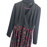 Juicy Couture Black Red strawberry Fit & Flare Long Sleeve Dress Size 6 Photo 1