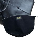 Bob Ore Black Contexture Leather Tote With Removable Suede Compartment Bag Photo 9