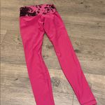 Lululemon  Athletica Pink Leggings with Patterned Waistband Photo 3