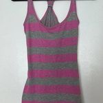Jenni  XS Pink Gray Stripe Women's Tank Beach Punk Photo 0