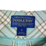 Pendleton  Baby Blue Plaid 100% Cotton Pants Straight Leg Preppy Academia Size 6 Photo 5