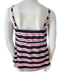 Pure Paradise Pink, Black, & White Striped Tankini Top (38D) Pink Size undefined Photo 3