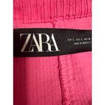 ZARA Pink Corduroy Velvet Velour Button Collar Pockets Long Sleeve Coat Jacket L Photo 2