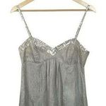 Trina Turk VINTAGE Elda Silk Babydoll Empire Waist Blouse in Silver Size 6 Photo 0
