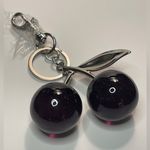 Cherry Bag Charm Purse Charms Keychain Car sparkly silver purple Photo 2