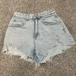Cotton On  Light Blue Frayed Jean Shorts Photo 0