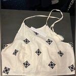 House of Harlow 1960 Cream and Black Patterned Pants Size L Photo 4