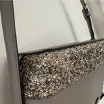 Kate Spade  Greta Court Ina Satchel Glitter Gray Crossbody Photo 5
