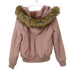 Forever 21  Blush Pink Winter Jacket Faux Fur Hood Small Parka Coat Photo 1