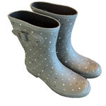 Chooka  Fremont mid Calf Black Rain Boots Women’s 10 gray polka dot rubber Photo 0