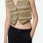 ZARA NWT  JEWEL BUTTON JACQUARD VEST Photo 6