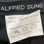 Alfred Sung Cocktail Dress LBD Scoop Back Sleeveless Mini Black Size 4 D654 Photo 3