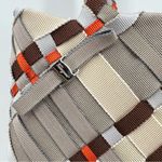 Salvatore Ferragamo woven plaid fabric leather grosgrain ribbon tote handbag Photo 10